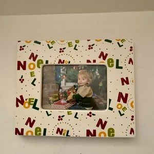 Christmas Porcelain Noel Photo Picture Frame